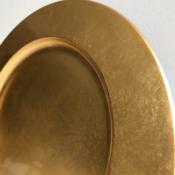 Gold-leaf + Lacquer Plate Charger | Candleholder - Picture 2 of 6